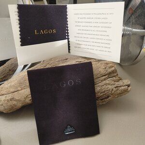 Lagos Jewelry Pouch Pocket  Snap Closure Dust Bag Cloth Jewelry Trinket